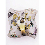 Шкатулка фиолетового цвета с рисунком бабочек и крышкой с фигуркой птицы на ветке Eden Garden варинант исполнения - 3 | Loft Concept в Кирове