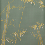 Обои ручная роспись Bamboo Golden on Blue grey dyed silk варинант исполнения - 2 | Loft Concept в Кирове