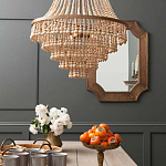 Многоярусная люстра украшенная круглыми деревянными бусами Wooden Beads Chandelier L варинант исполнения - 1 | Loft Concept в Кирове
