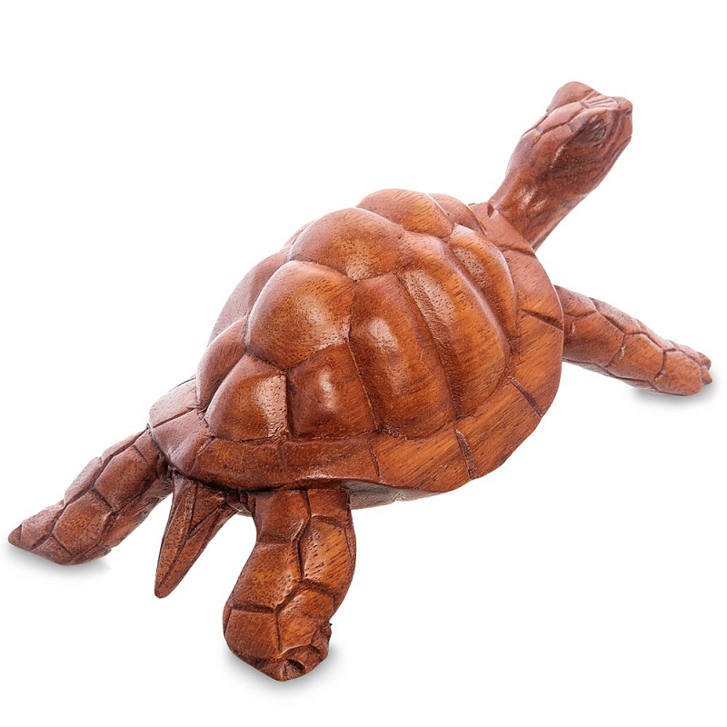 Статуэтка в виде черепахи деревянная Turtle world Коричневый Статуэтка в виде черепахи деревянная Turtle world Коричневый в Кирове | Loft Concept