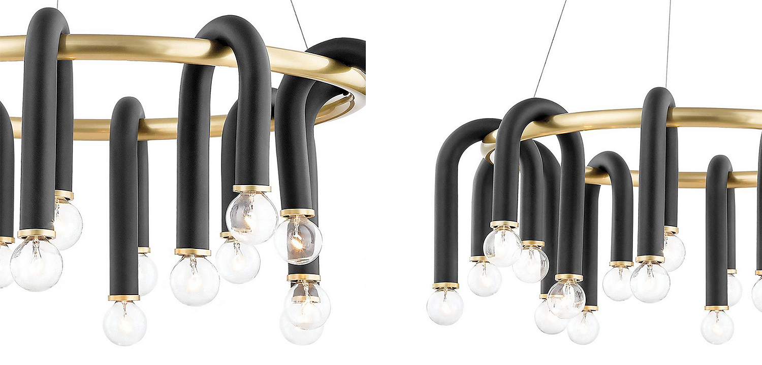 Люстра Paulson floppy chandelier round gold Люстра Paulson floppy chandelier round gold - Loft-Concept в Кирове