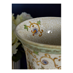 Ваза из фарфора на бронзовом основании Turquoise Blooming Garden варинант исполнения - 7 | Loft Concept в Кирове