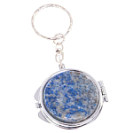 Зеркало брелок карманное двухстороннее из натурального камня Лазурит Stone Mirrors варинант исполнения - 5 | Loft Concept в Кирове