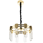 Люстра с прямоугольными хрустальными плафонами Glass Rectangles Gold Chandelier 46 варинант исполнения - 2 | Loft Concept в Кирове