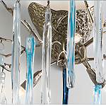 Бра с ветвистым каркасом из металла и подвесками из стекла Droplet Chandelier варинант исполнения - 3 | Loft Concept в Кирове