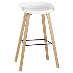 Барный стул на ножках из натурального дерева Boras White варинант исполнения - 1 | Loft Concept в Кирове