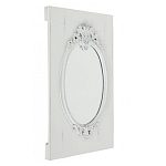 Зеркало белое овальное в прямоугольной деревянной раме с легкими потертостями White Provence варинант исполнения - 2 | Loft Concept в Кирове