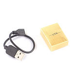 Зажигалка электронная с накладкой из натурального камня Содалит и с USB проводом для зарядки Stone Lighters варинант исполнения - 4 | Loft Concept в Кирове