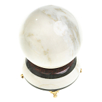 Шар декоративный на подставке из натуральных камней Змеевик и Мрамор Белый Natural Stone Spheres 10.5 см варинант исполнения - 1 | Loft Concept в Кирове