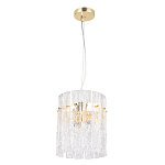 Подвесной светильник цилиндрической формы с текстурными стеклянными элементами Textured Glass Chandelier варинант исполнения - 2 | Loft Concept в Кирове