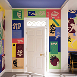 Обои ручная роспись в стиле Арт-деко Jazz Special Colourway on dyed silk with embroidery варинант исполнения - 2 | Loft Concept в Кирове