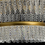 Люстра двухъярусная с золотого цвета и прозрачными подвесками Pettico варинант исполнения - 6 | Loft Concept в Кирове