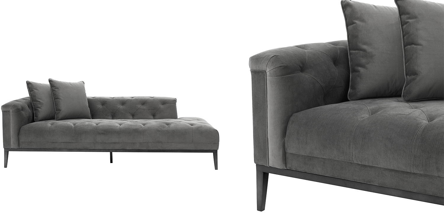 Кушетка Eichholtz Lounge Sofa Cesare Left grey Кушетка Eichholtz Lounge Sofa Cesare Left grey - Loft-Concept в Кирове