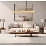 Подвесной светильник линейный из натурального камня Perfection of Geometry варинант исполнения - 8 | Loft Concept в Кирове