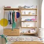 Корзина для белья из ткани букле Boucle Organizers Round варинант исполнения - 3 | Loft Concept в Кирове