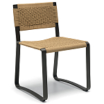 Дизайнерский стул с каркасом из металла с плетеными сиденьем и спинкой GREEN POINT Chair варинант исполнения - 1 | Loft Concept в Кирове