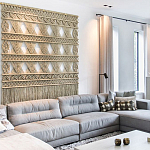 Панно на стену плетеное Макраме бежевый цвет  варинант исполнения - 12 | Loft Concept в Кирове