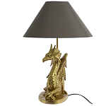 Настольная лампа с абажуром Дракон Golden Dragon Lamp Brown варинант исполнения - 3 | Loft Concept в Кирове
