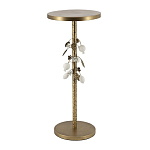 Столик золотистый с цветочной композицией на основании Forest Fairy Tale варинант исполнения - 3 | Loft Concept в Кирове