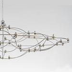 Люстра подвесная с тонкой металлической конструкцией цвета хром Quasar варинант исполнения - 3 | Loft Concept в Кирове