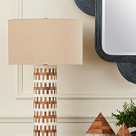 Настольная лампа с узором вдоль колоннообразного основания Brick Surface варинант исполнения - 4 | Loft Concept в Кирове