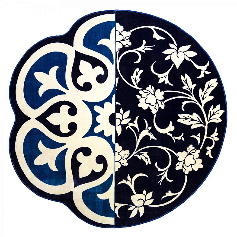 Ковер Seletti Hybrid Andria Синий Белый в Кирове | Loft Concept 