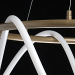 Люстра подвесная круглая золотого цвета с белыми изогнутыми световыми линиями Luke Lampco Tracer Lamp варинант исполнения - 10 | Loft Concept в Кирове