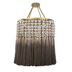 Люстра плетеная с кисточками на золотистом каркасе Boho Tassel Chandelier варинант исполнения - 2 | Loft Concept в Кирове
