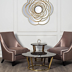 Стол журнальный коричневый на золотом основании Symphony of the Earth варинант исполнения - 2 | Loft Concept в Кирове