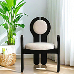 Стул черный из дерева с круглой спинкой Chair in Neoclassical Style варинант исполнения - 2 | Loft Concept в Кирове