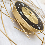 Часы настенные из металла с чёрным циферблатом Current Time варинант исполнения - 3 | Loft Concept в Кирове