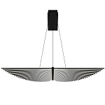 Люстра в виде распахнутых крыльев из тонких металлических планок Flight of Freedom варинант исполнения - 9 | Loft Concept в Кирове