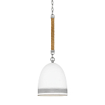 Подвесной светильник белый колоколообразный с декоративной обмоткой из веревки Hinkley варинант исполнения - 1 | Loft Concept в Кирове