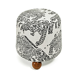 Пуф Wakonda с Круглыми ножками Черно-Белый орнамент варинант исполнения - 2 | Loft Concept в Кирове