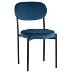 Стул с круглым сиденьем на металлическом основании ALFIE CHAIR Blue варинант исполнения - 1 | Loft Concept в Кирове