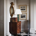 Настольная лампа на основании из зеленого мрамора с белым абажуром Noelia Green варинант исполнения - 5 | Loft Concept в Кирове