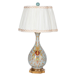 Настольная лампа фарфоровая с принтом Leo