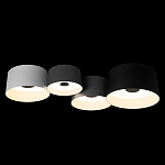 Потолочный светильник с 4-мя цилиндрическими абажурами белого серого и черного цвета Urban Dome варинант исполнения - 2 | Loft Concept в Кирове