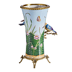 Ваза из фарфора с птицами на бронзовой ветке Garden of Eden варинант исполнения - 2 | Loft Concept в Кирове