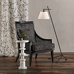 Торшер с черным наклонным корпусом и конусовидным абажуром Black Tripod варинант исполнения - 5 | Loft Concept в Кирове