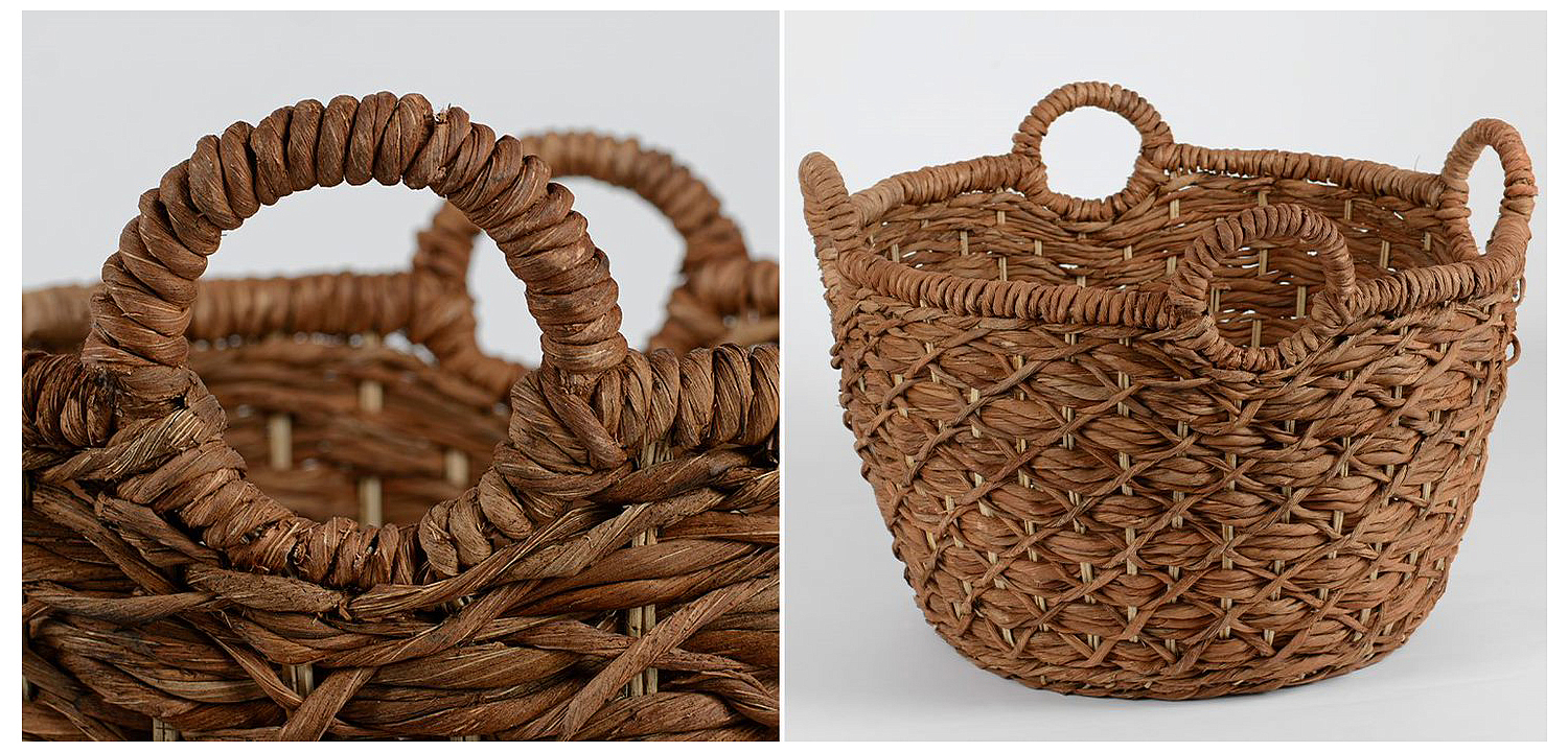 Корзина плетеная Wicker basket 4 handles Корзина плетеная Wicker basket 4 handles - Loft-Concept в Кирове