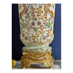 Ваза из фарфора на бронзовом основании Turquoise Blooming Garden варинант исполнения - 6 | Loft Concept в Кирове