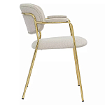 Стул Singer Chair с подлокотниками серый на золотистых ножках варинант исполнения - 2 | Loft Concept в Кирове