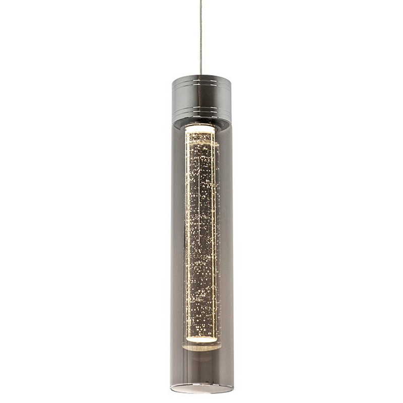 Подвесной светильник хром дымчатое стекло Sparkling Bubbles Tube Chrome Smoke Hanging Lamp Хром Прозрачный Подвесной светильник хром дымчатое стекло Sparkling Bubbles Tube Chrome Smoke Hanging Lamp Хром Прозрачный в Кирове | Loft Concept