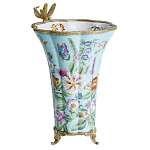 Ваза со стрекозой из фарфора с бронзовыми элементами Paradise Dragonfly варинант исполнения - 2 | Loft Concept в Кирове