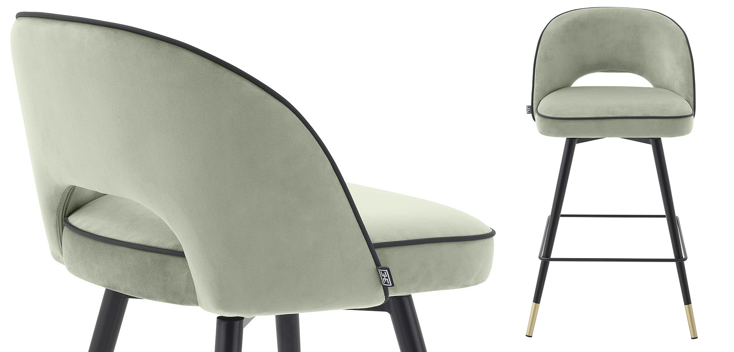 Комплект полубарных стульев Eichholtz Counter Stool Cliff set of 2 pistache green Комплект полубарных стульев Eichholtz Counter Stool Cliff set of 2 pistache green - Loft-Concept в Кирове