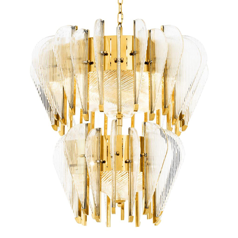 Люстра Chandelier Canzone Золотой Прозрачное Стекло Люстра Chandelier Canzone Золотой Прозрачное Стекло в Кирове | Loft Concept