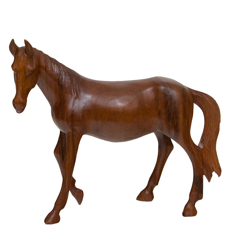 Статуэтка из дерева суар дикая лошадь Wild Horses Коричневый Статуэтка из дерева суар дикая лошадь Wild Horses Коричневый в Кирове | Loft Concept