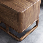 Прикроватный деревянный столик с 2-мя ящиками Moon Walnut Furniture варинант исполнения - 5 | Loft Concept в Кирове