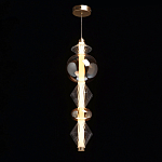 Подвесной светильник с вертикальной композицией из прозрачных и янтарных стеклянных шаров и ромбов Gabriel Scott Luna варинант исполнения - 13 | Loft Concept в Кирове